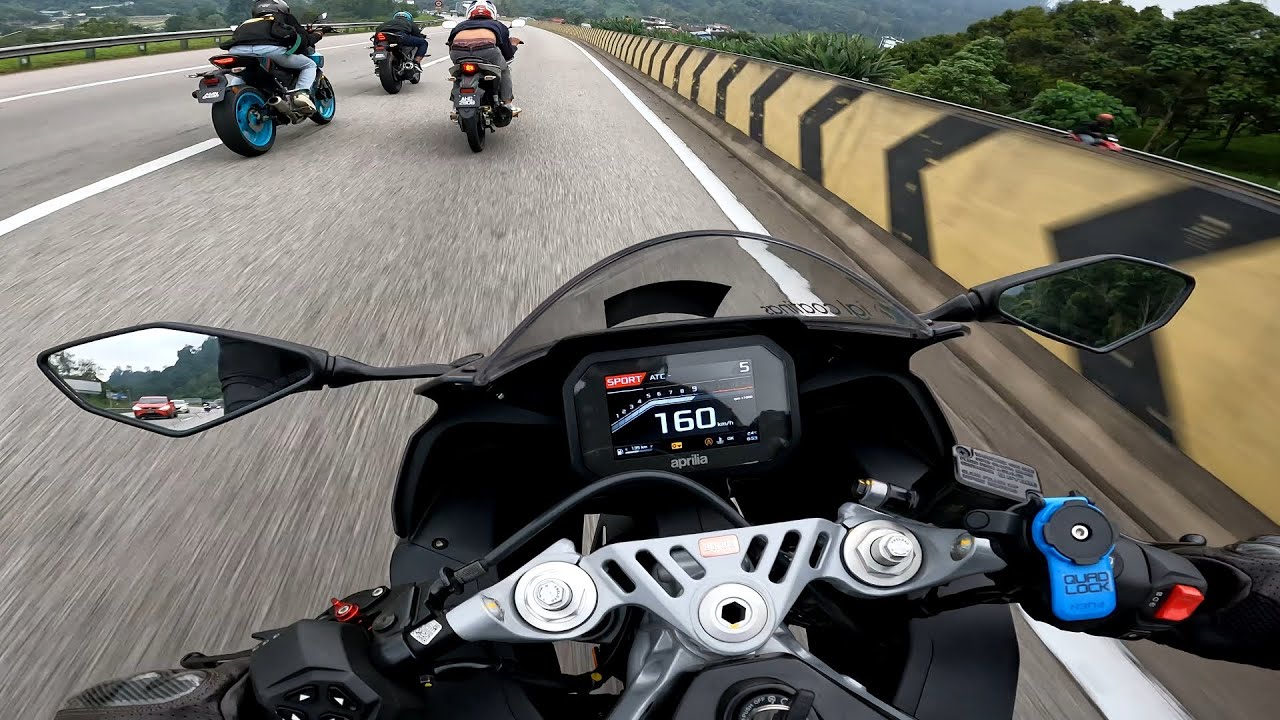 Aprilia Rs457 top speed. Genting Sempah - Bukit Tinggi. Karak 