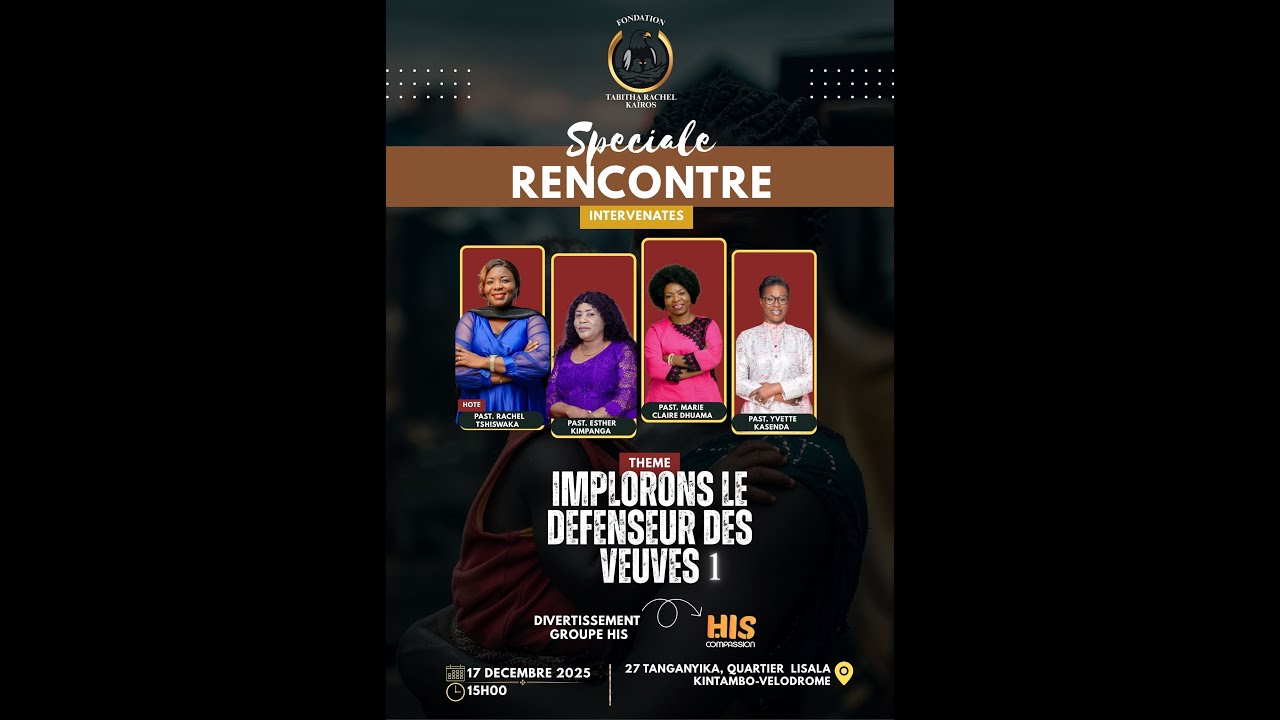 implorons le defenseur des veuves avec la fondation tabitha rachel kairos