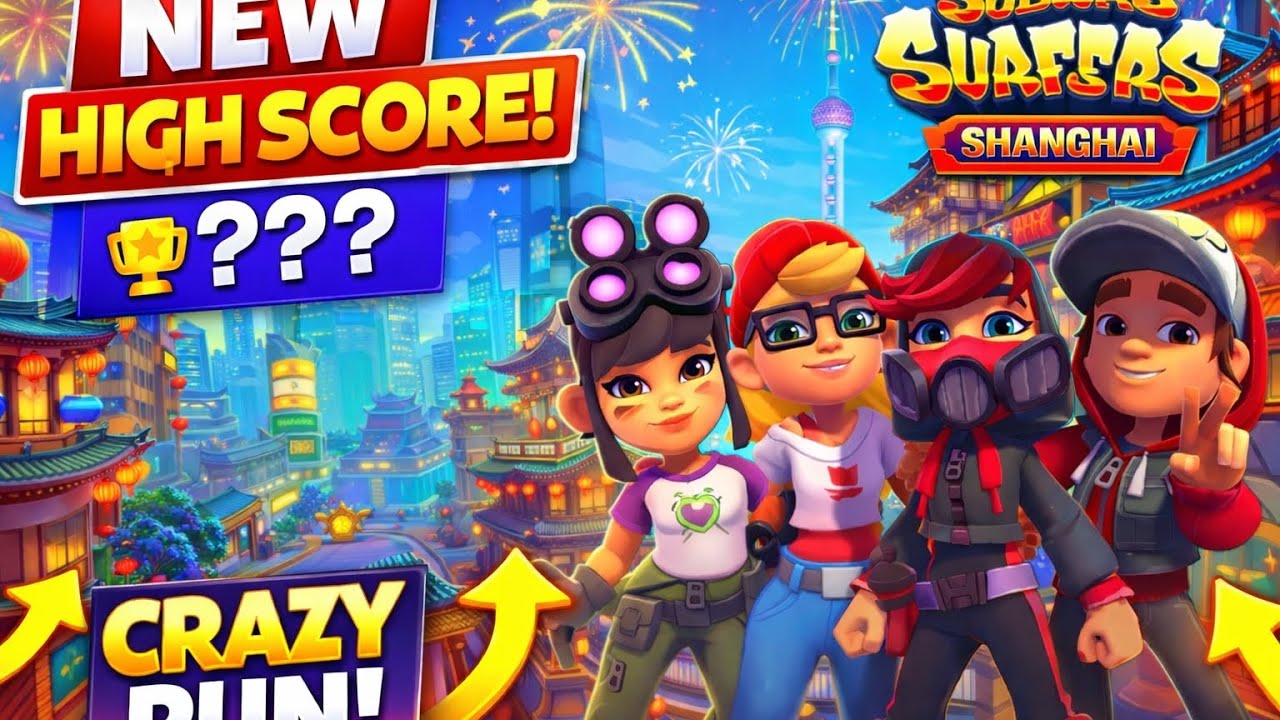 INSANE NEW HIGH SCORE in Subway Surfers Shanghai 😱 | Crazy Run Gameplay #gaming #subwaysurfers 