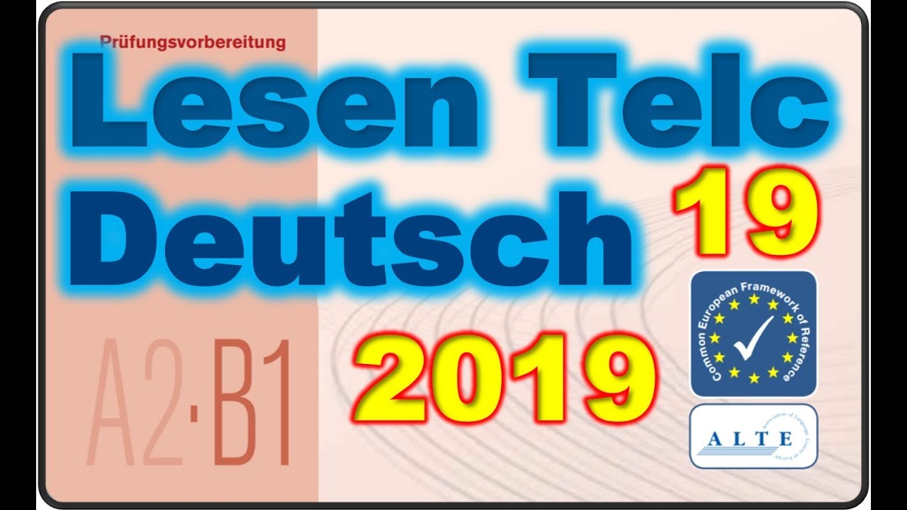 Telc A2-B1 Prüfung Modelltest (19) A2-B1 Lesen Deutsch 12.09.2019