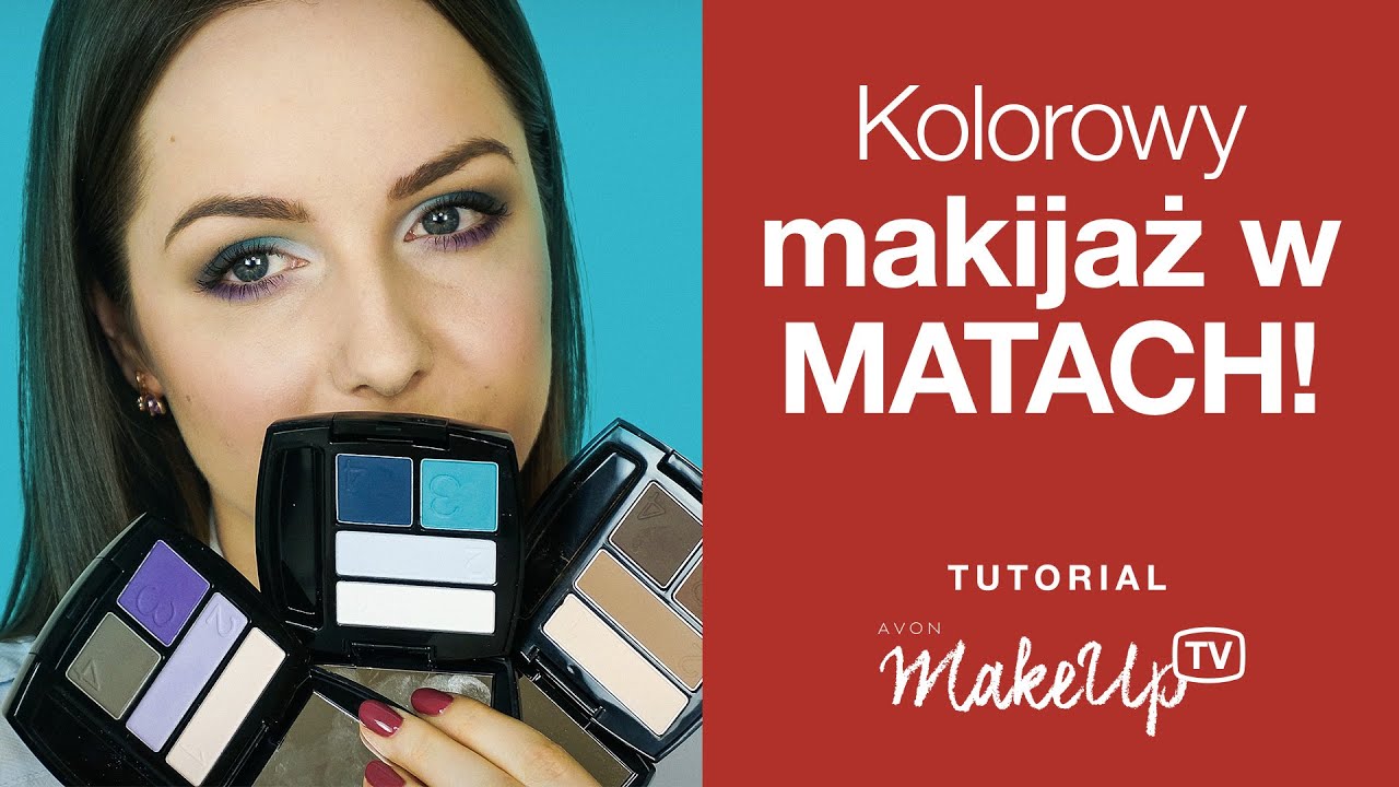 Matowy makijaż w kolorze wykonany nowymi paletami poczwórnych cieni (Milena)