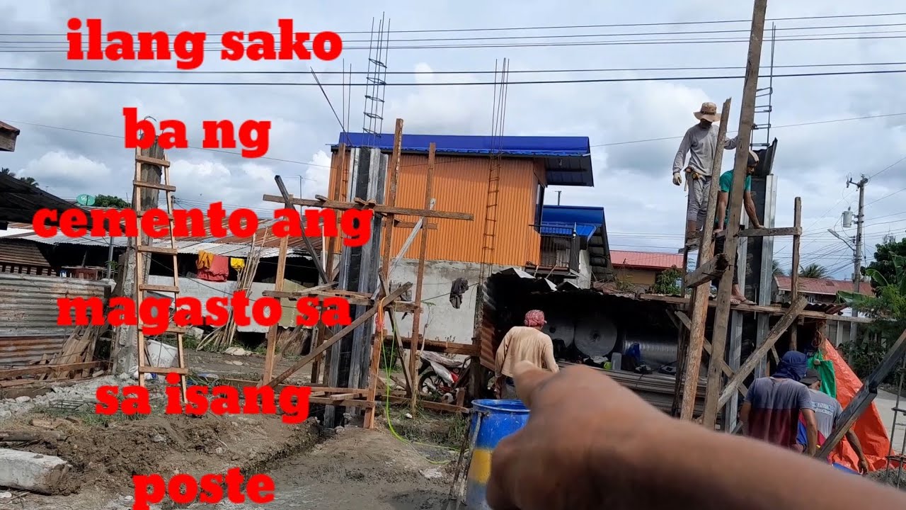 ilang sako ba ng cemento ang  magamit sa isang poste