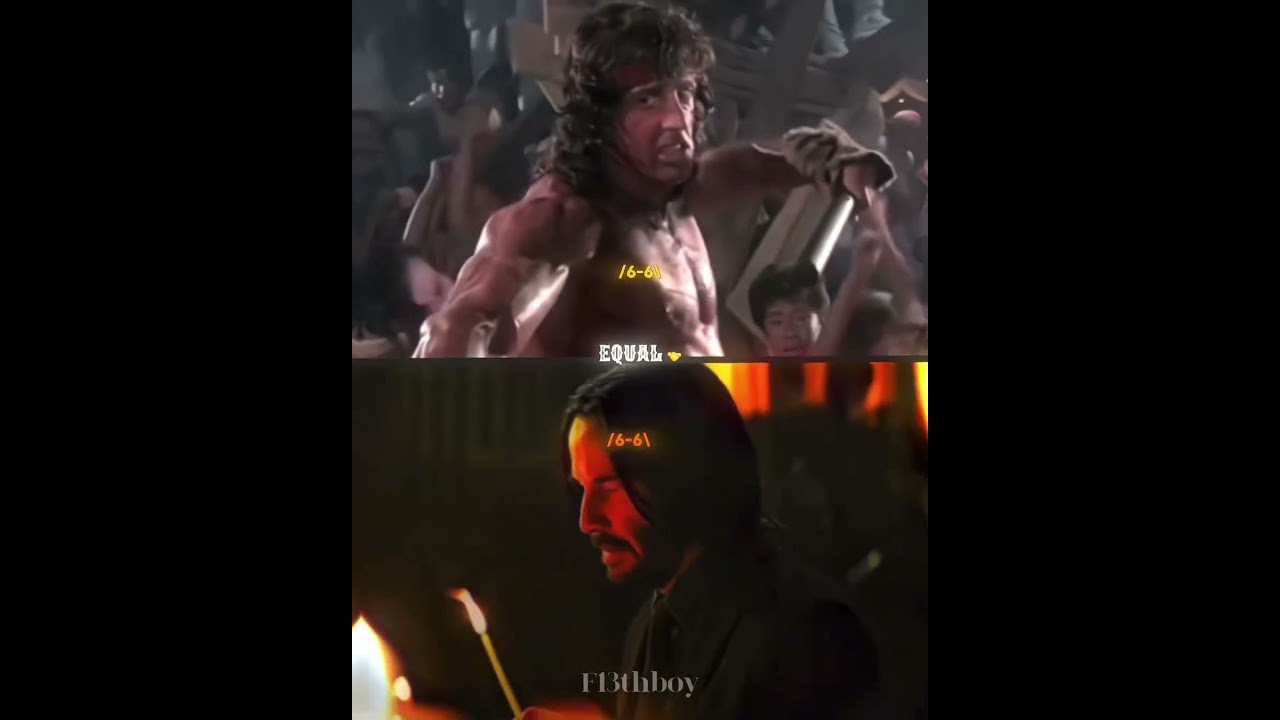 John Rambo(1-3) Vs John Wick(1-4) #1v1 #edit #johnwick #johnrambo #viral