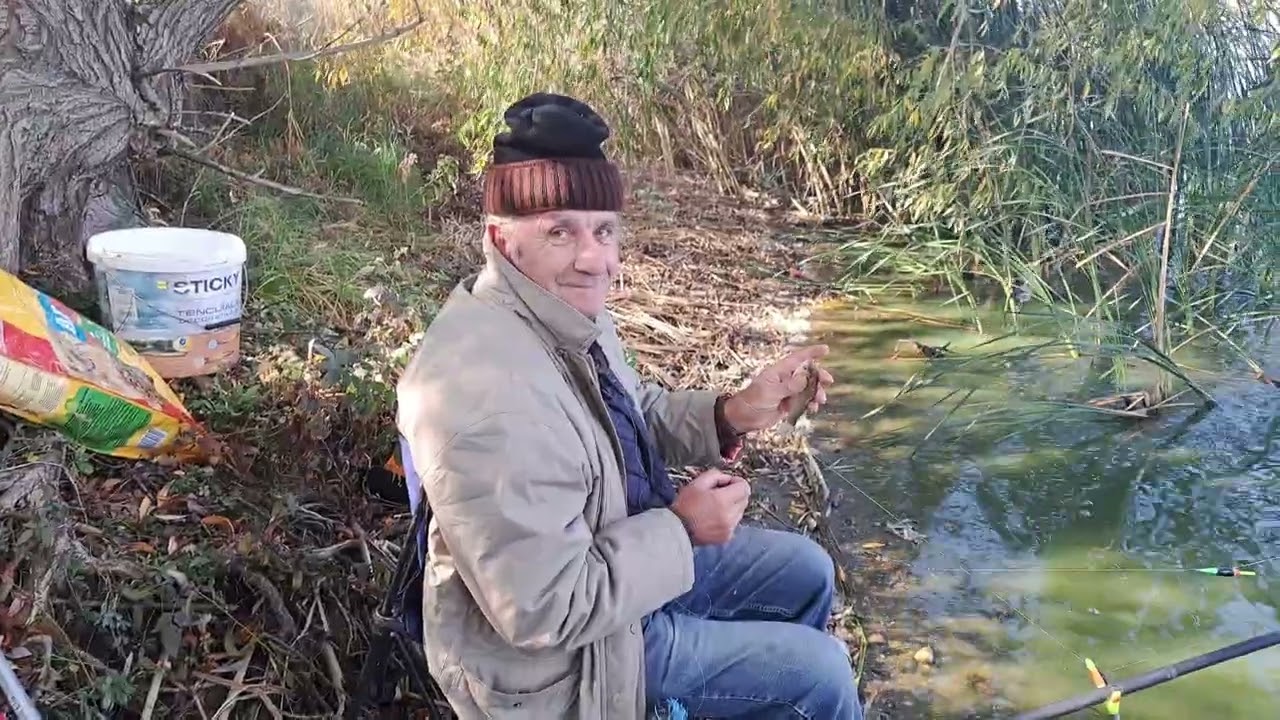 Pescuit pe barajul Pișchia cu nea Fane