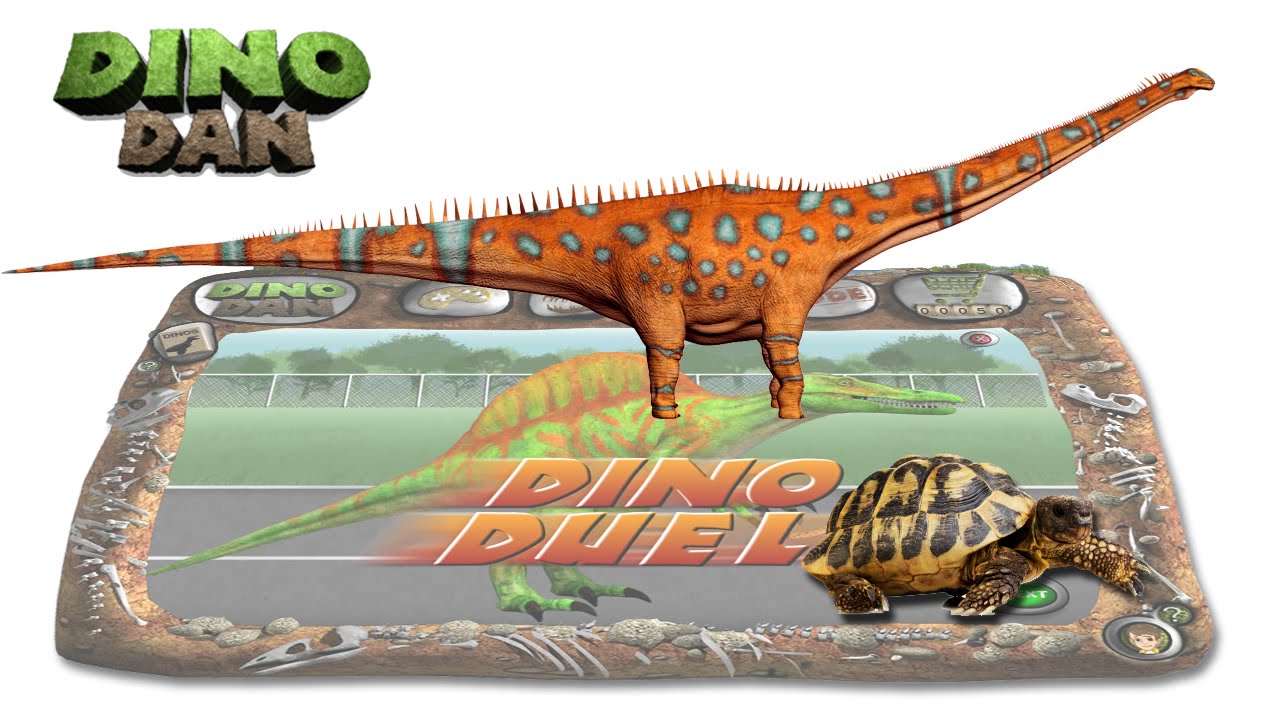 DINO DAN : DINO DUELS #47 - Diplodocus VS Tortoise