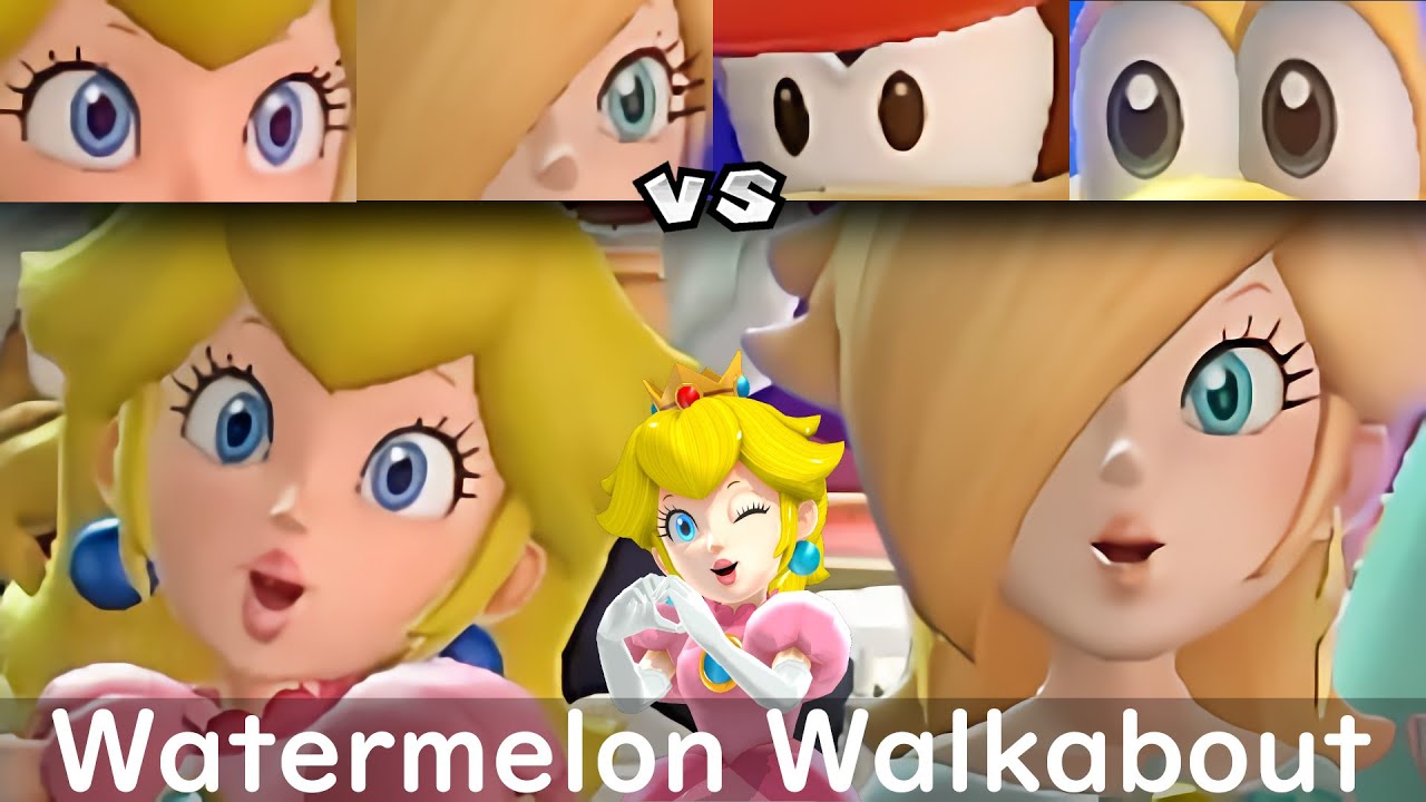 Super Mario Party Peach and Rosalina vs Diddy Kong and Koopa Troopa #159 Watermelon Walkabout
