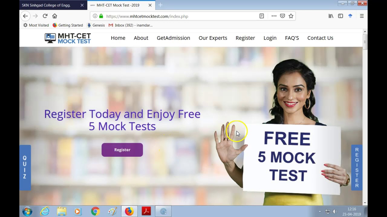 How to Register for MHT- CET 2019 Free 5 Mock Test by ajinkya