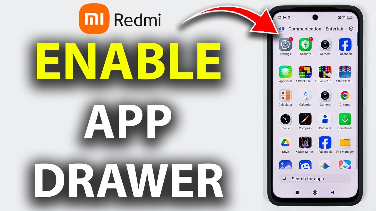 Redmi Phone: How To Turn On App Drawer