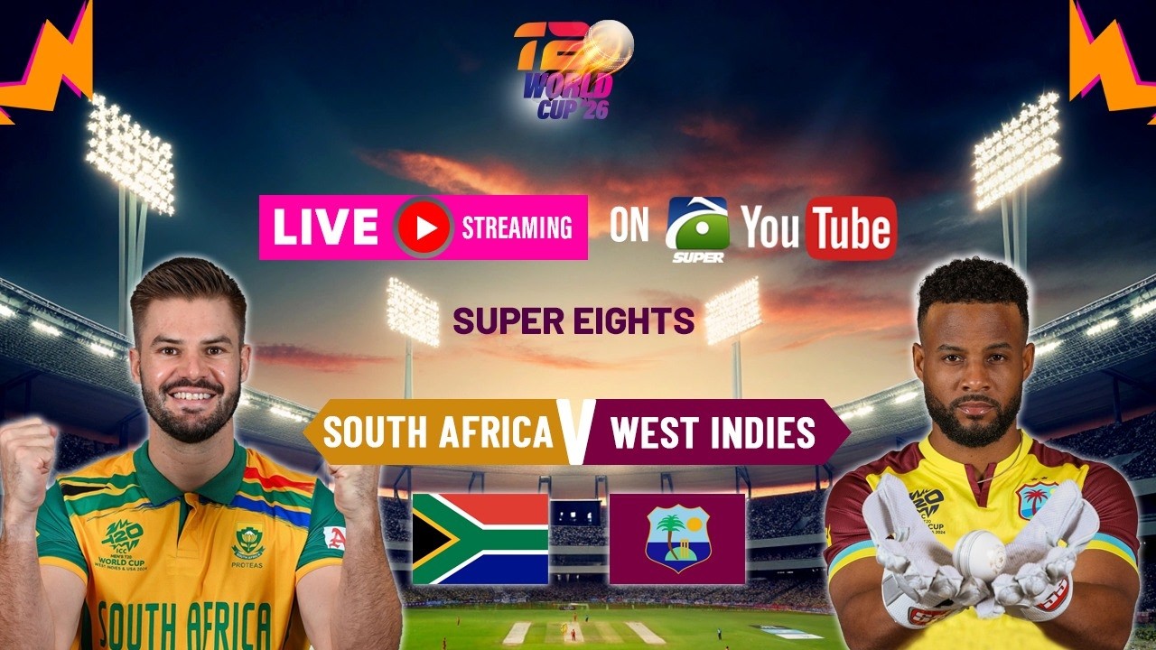 🔴LIVE: West Indies vs South Africa LIVE Score, T20 World Cup 2026 | Geo Super