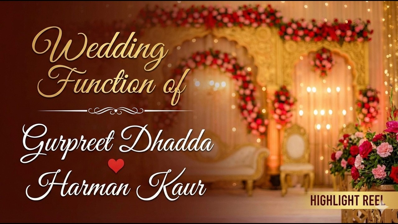 Live🛑 Wedding Function ||Gurpreet Dhadda ❤️ Harman Kaur||  Dasmesh Classic Studio || Mob.9872103696