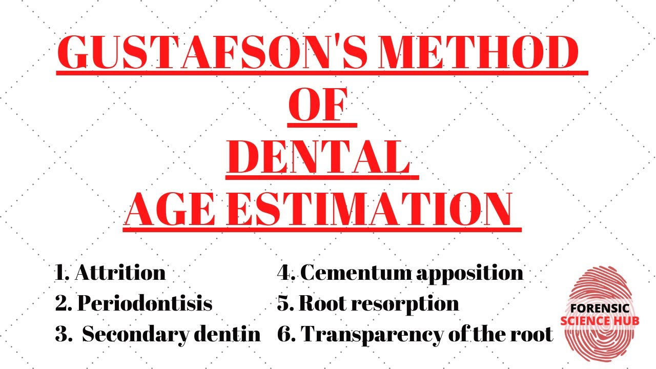 Gustafson's method of age estimation | Forensic odontology notes | UGC NET Forensic science