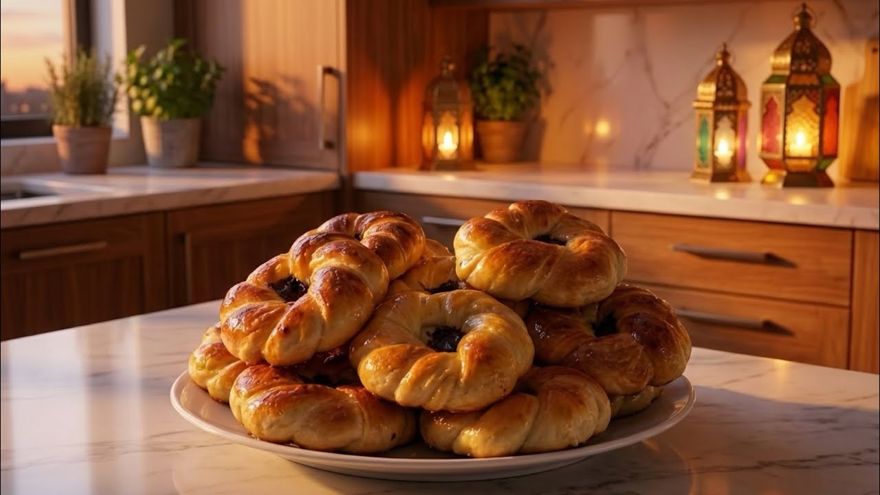 بريوش الوردة خفيف مثل القطن وينفع تحطيه فمائدة الإفطار لهاذ الشهر المبارك 🌙😋