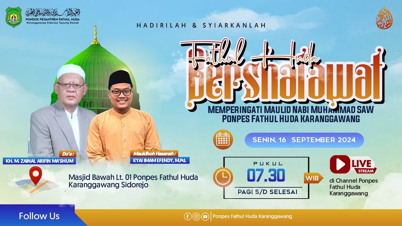 🔴LIVE !!! Haflah Maulidurrasul Madin dan PonPes Fathul Huda (Putri)