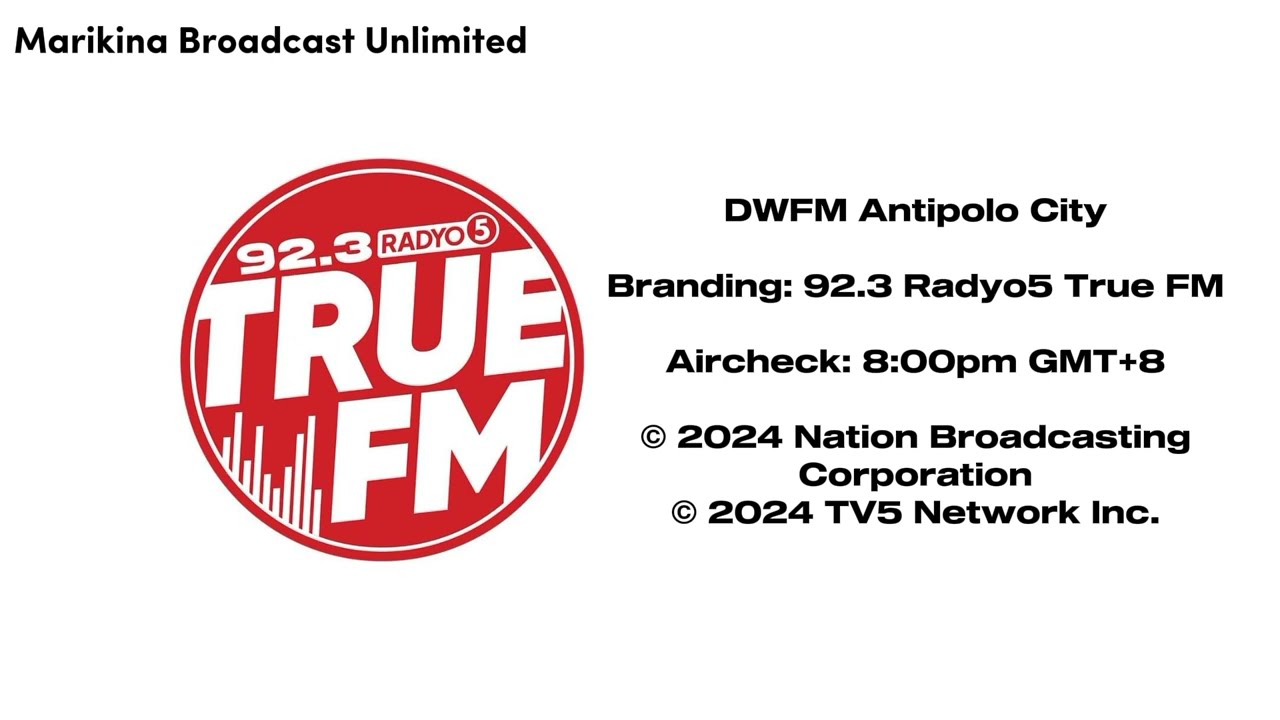 DWFM - 92.3 Radyo5 True FM Aircheck, 11/03/2024