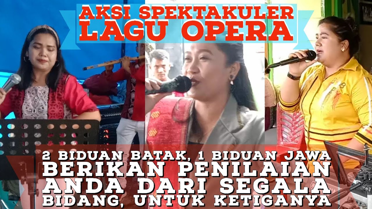 Penampilan 3 Biduan adat Batak Toba. Membawakan lagu OPERA. Mari berikan Komentar anda, bagikan yaa