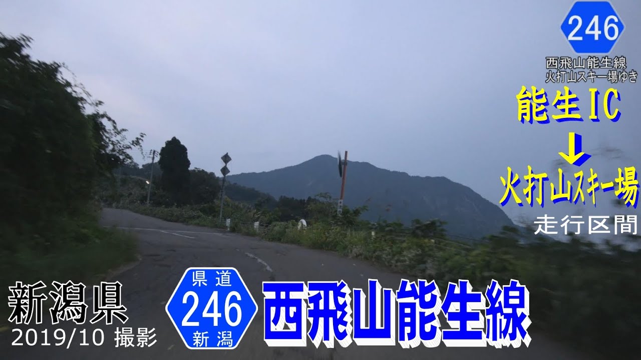 新潟県道246号西飛山能生線 能生川流域【撮影:2020年10月】