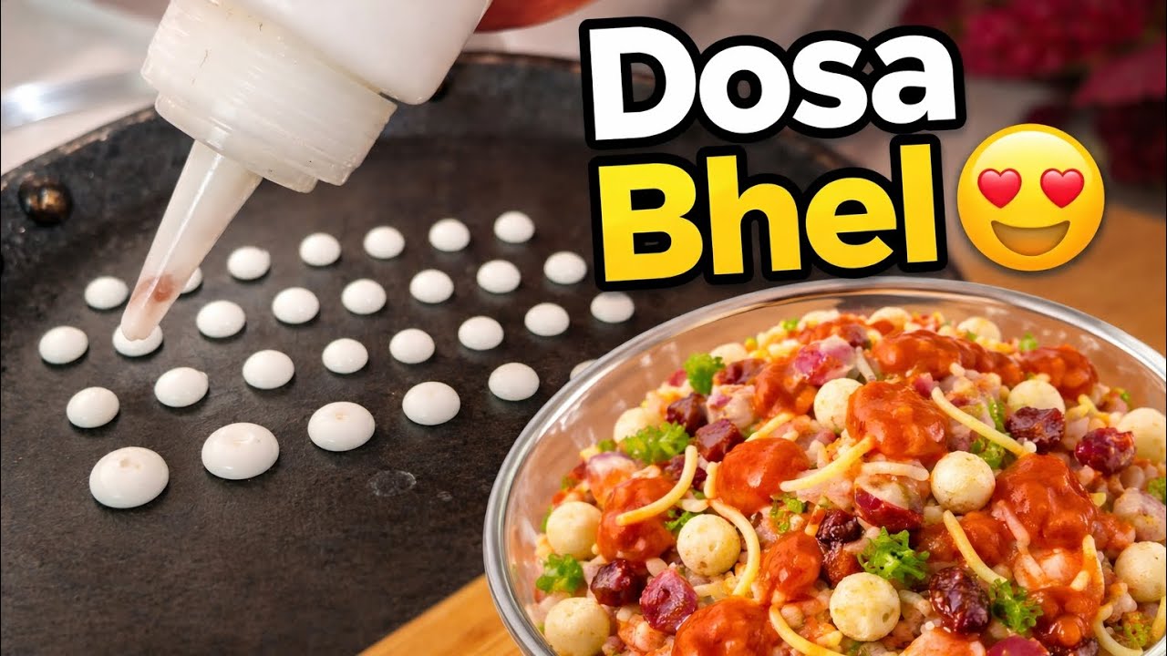 Suji Snacks Recipe || 1 Cup Suji ka Crispy Dosa Bhel Recipe 