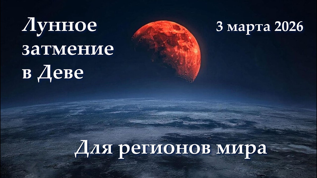 Лунное затмение -- влияние на регионы мира