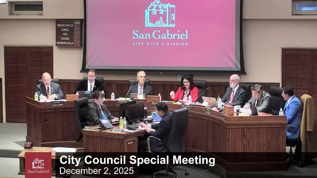 City Council Special Meeting - December 2, 2025 - City of San Gabriel