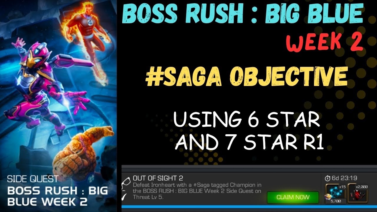 Boss Rush Week 2 | Saga Objective| With 6 Star Champions - mcoc