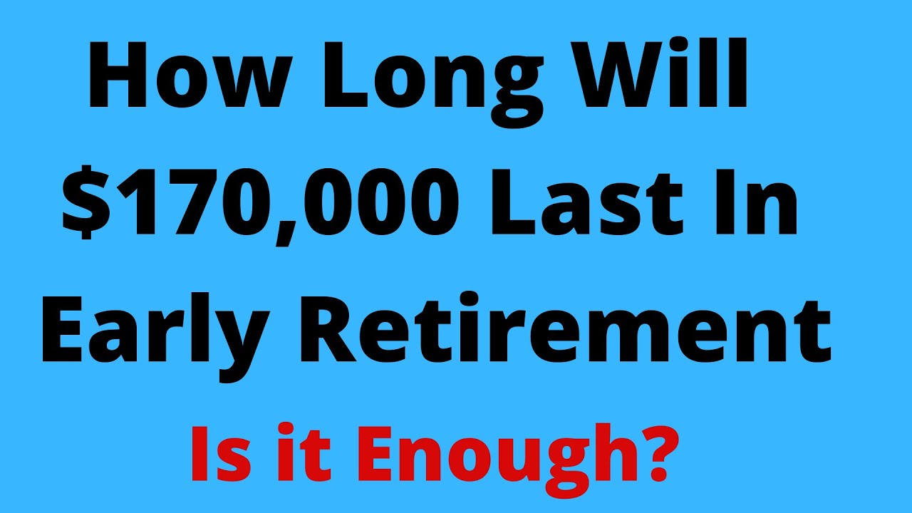 🔴How Long Will $170,000 Last in Early Retirement at 62