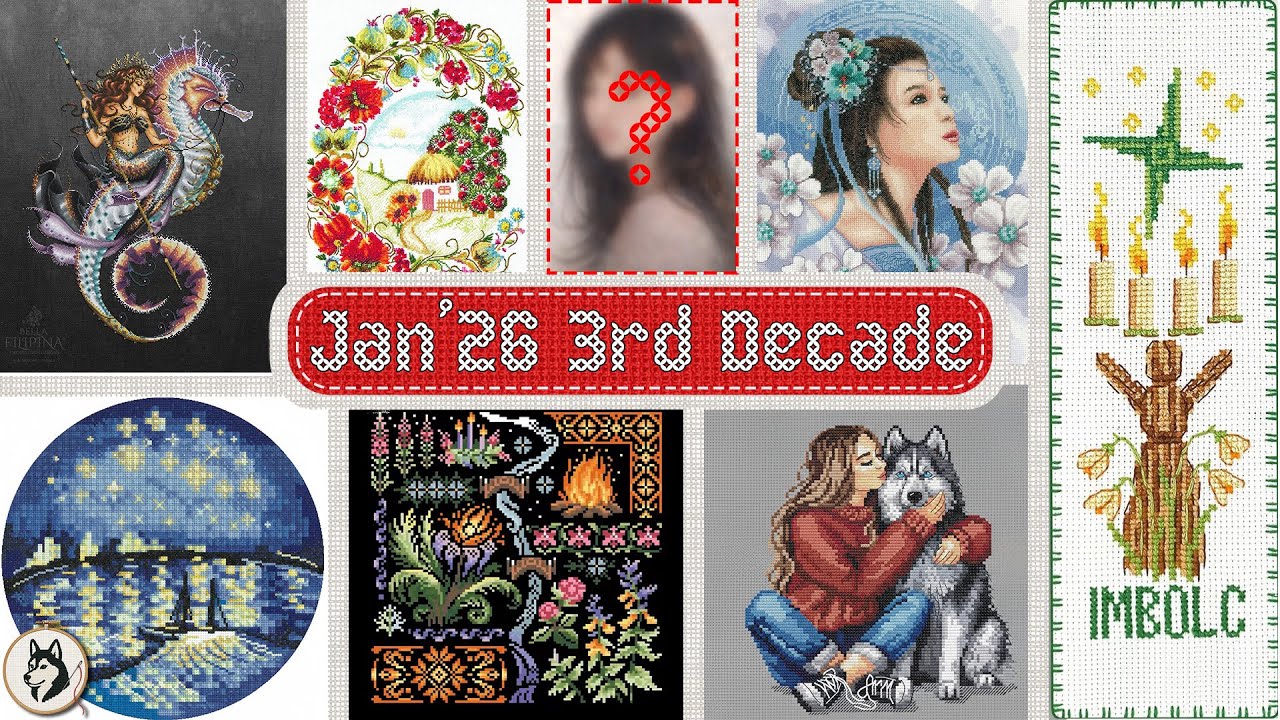 [Flosstube #11] ☃️❄️Late January Cross Stitch Progress | More of Me Today😊