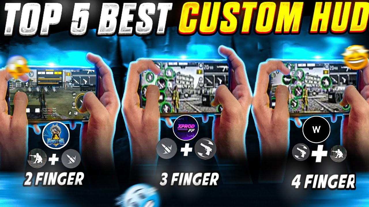 Top 5 Best {2,3,4 FINGER} Custom Hud 🇧🇷🌪️ | World's Best 2, 3 Finger & 4 Finger Custom HUD CODE 🥶⚙️ 