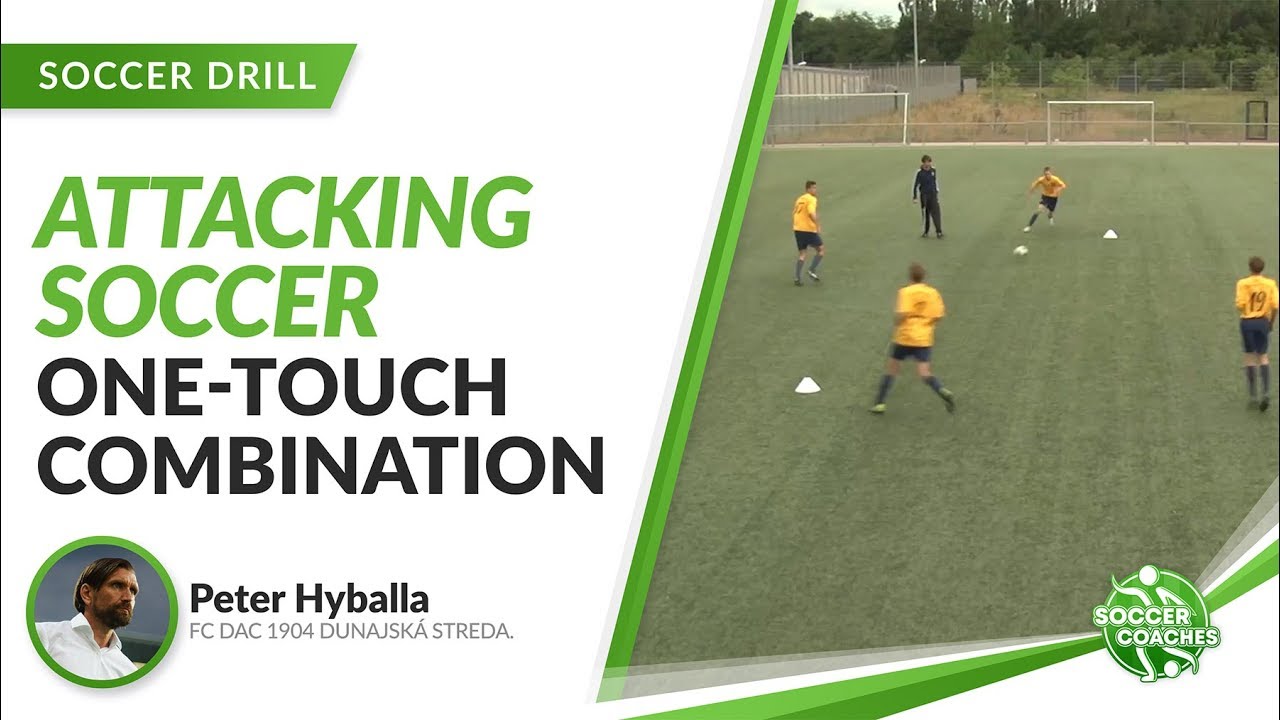 One Touch Combination Drill for 6 or More Players  | Attacking Soccer