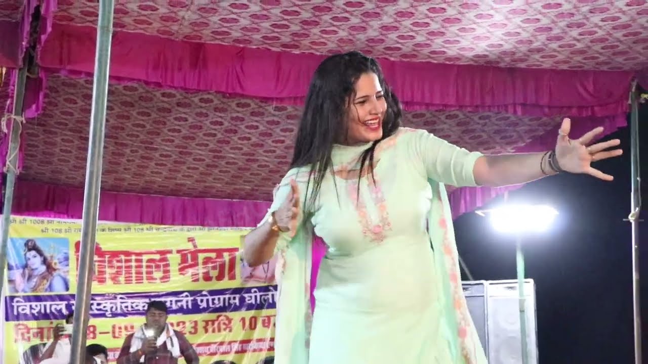 रेणु श्योराण का फिल्मी गाने पर खतरनाक डांस | घीलोठ विशाल रागनी प्रोग्राम || #dance