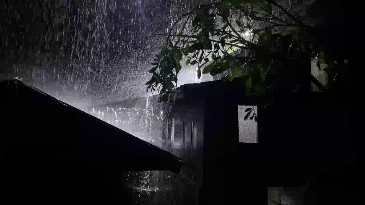 No Ads Heavy Rain Sounds on Tin Roof for Deep Sleep & Insomnia Relief