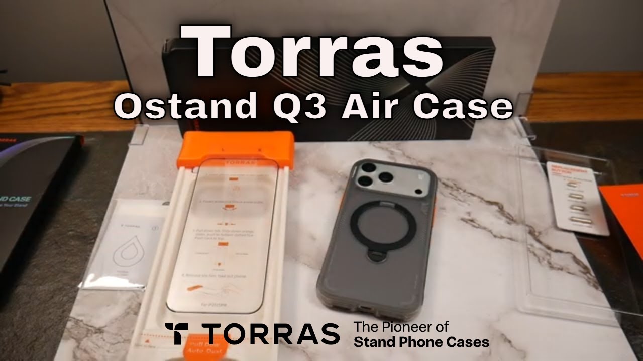Чехол и защитный экран Torras OStand Q3 Air для iPhone 17 Pro Max