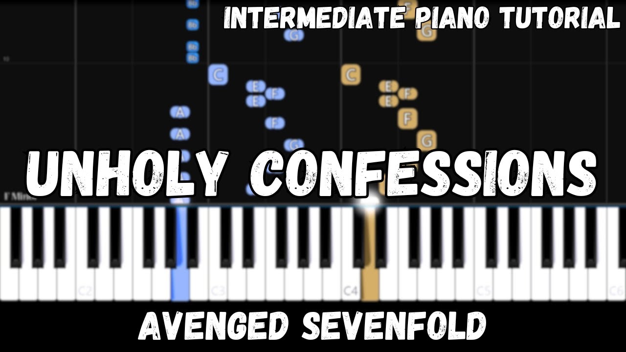 Avenged Sevenfold - Unholy Confessions (Intermediate Piano Tutorial)