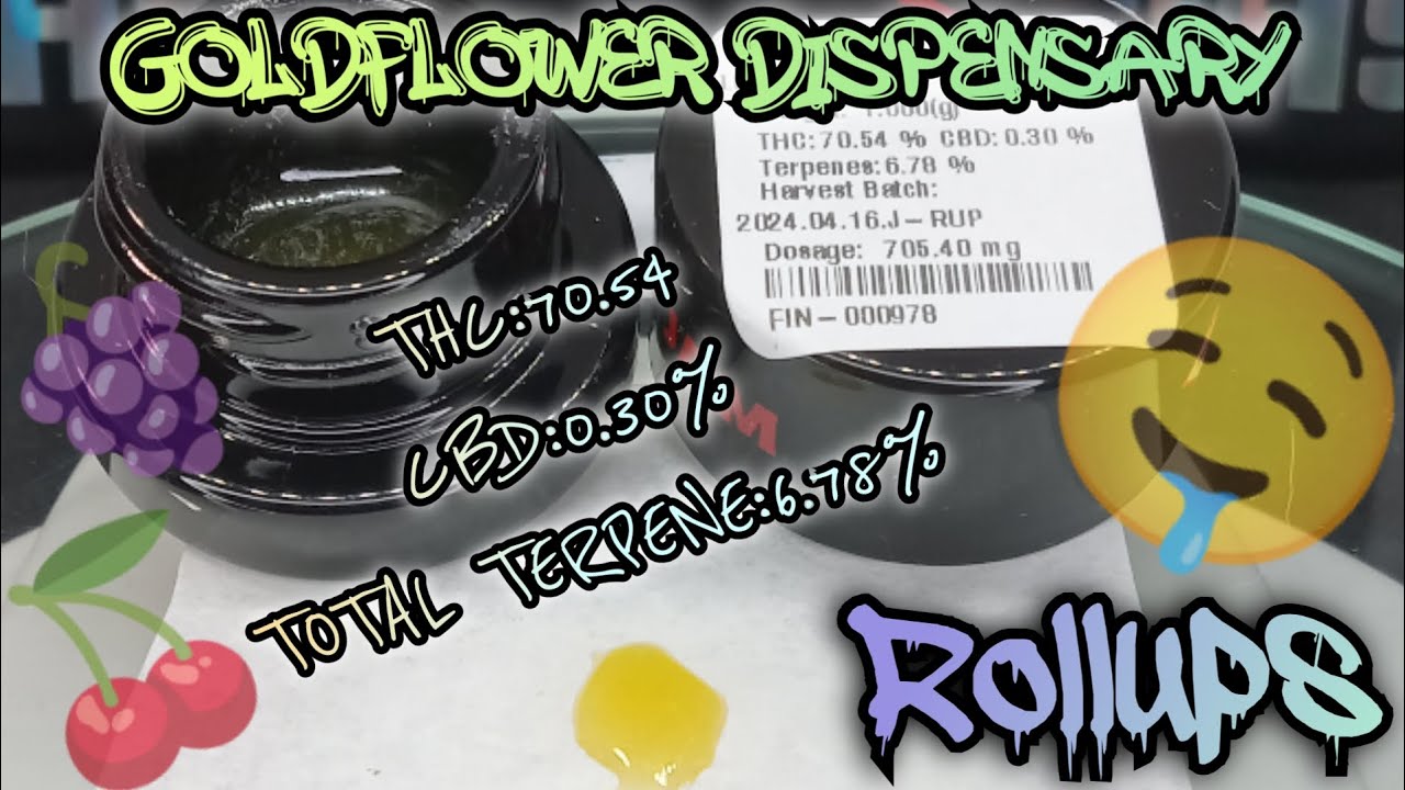 #24 Rollups Live Rosin Jam (Official Product Video Review) GoldFlower Dispensary
