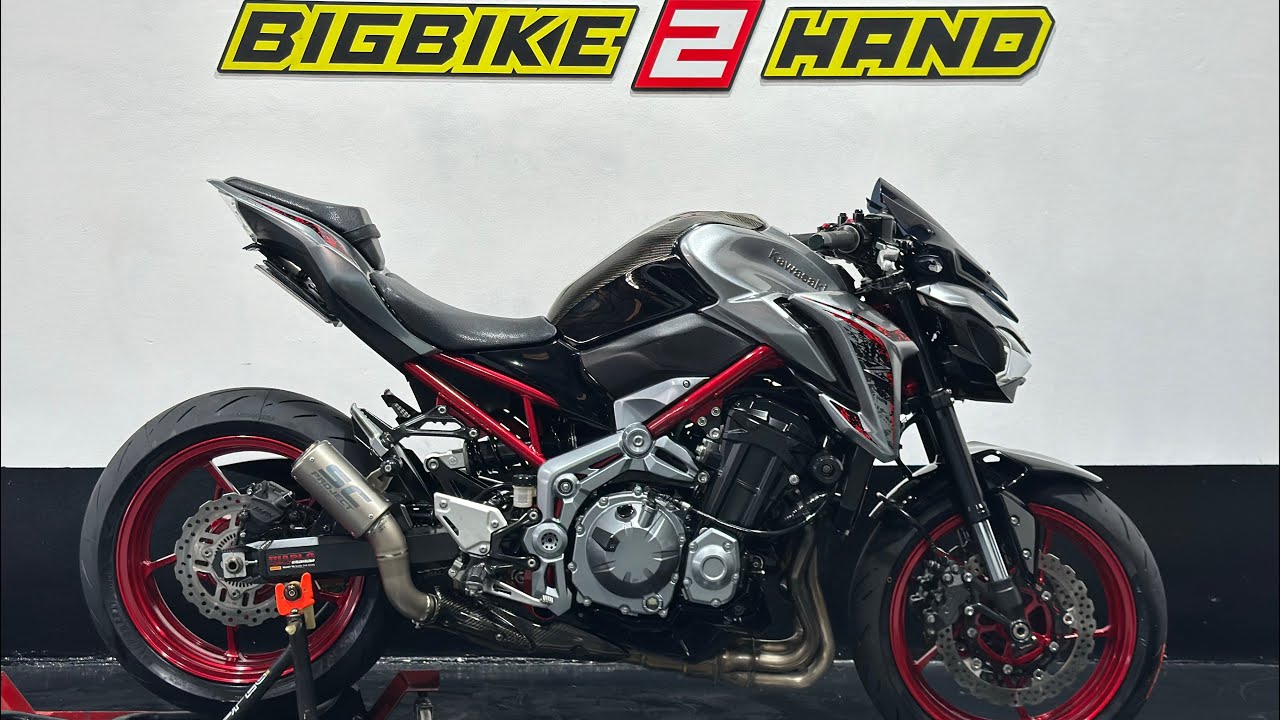 Kawasaki Z900 2018 Exhaust sound SC project titanium slip on (Remove Muffler)