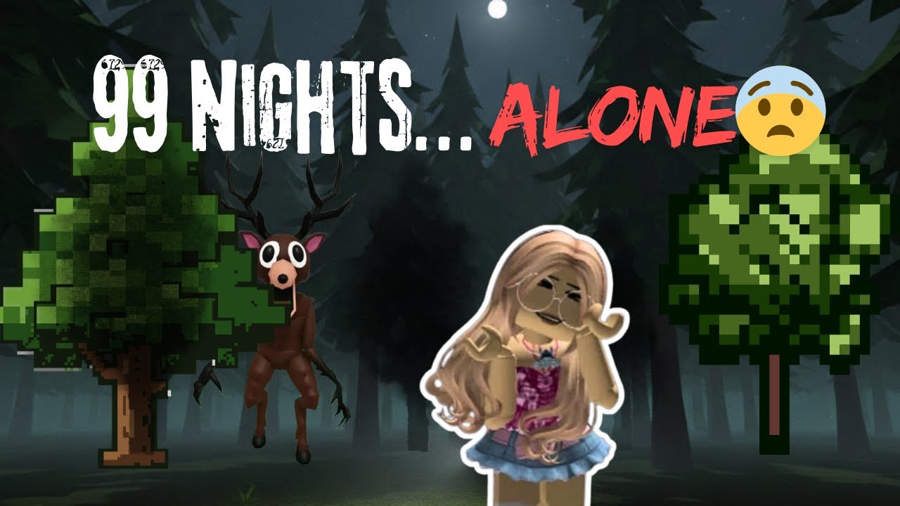  I Tried to Survive 99 Nights in the Forest ALONE… (Roblox)