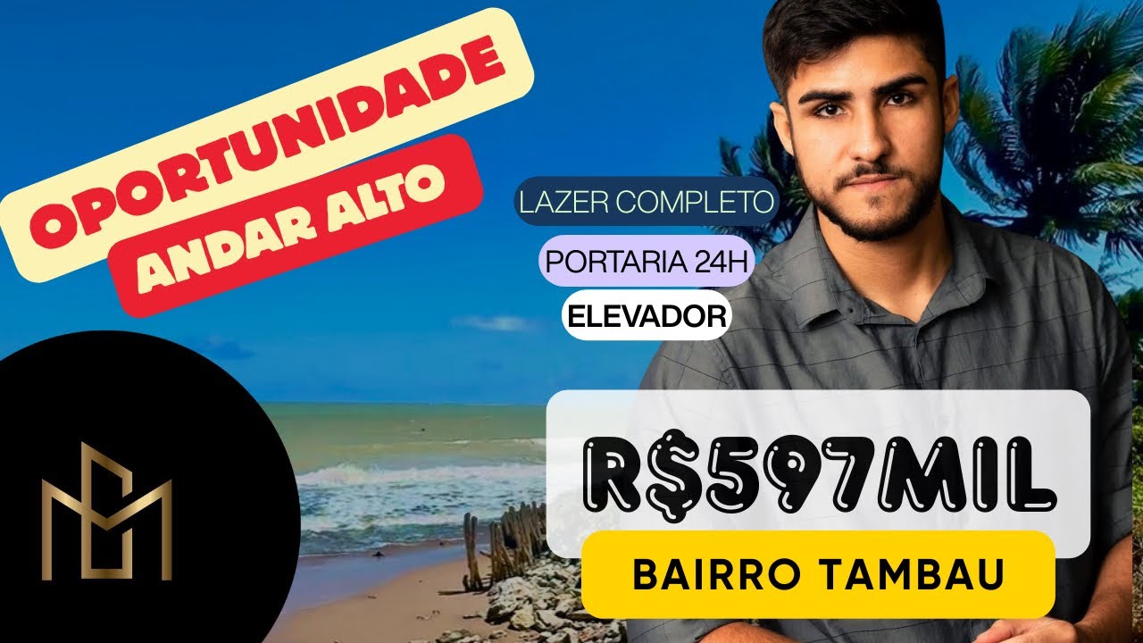 R$597mil Apartamento à venda 73m2 , 16 andar em Tambau em João Pessoa PB