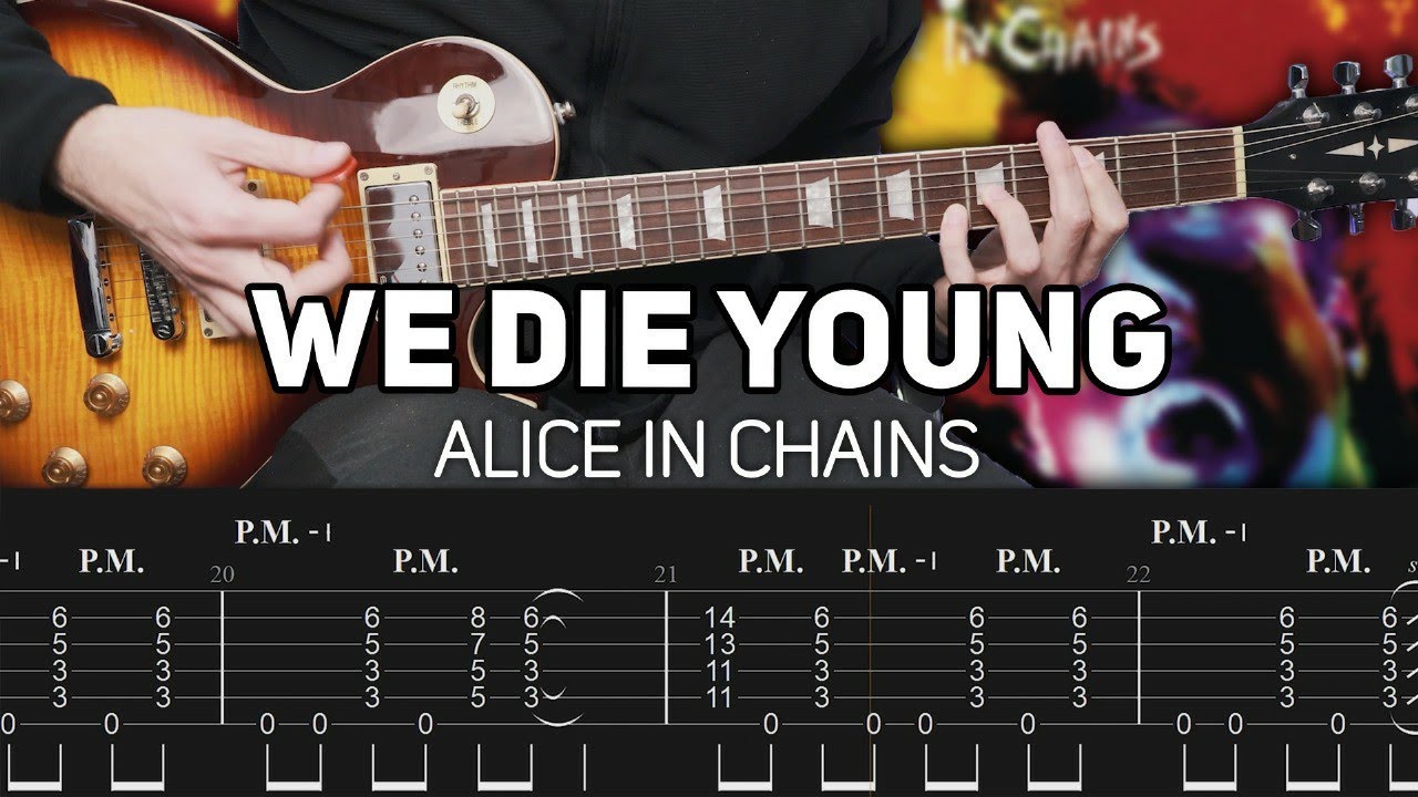 Alice In Chains - We Die Young (Guitar lesson with TAB)