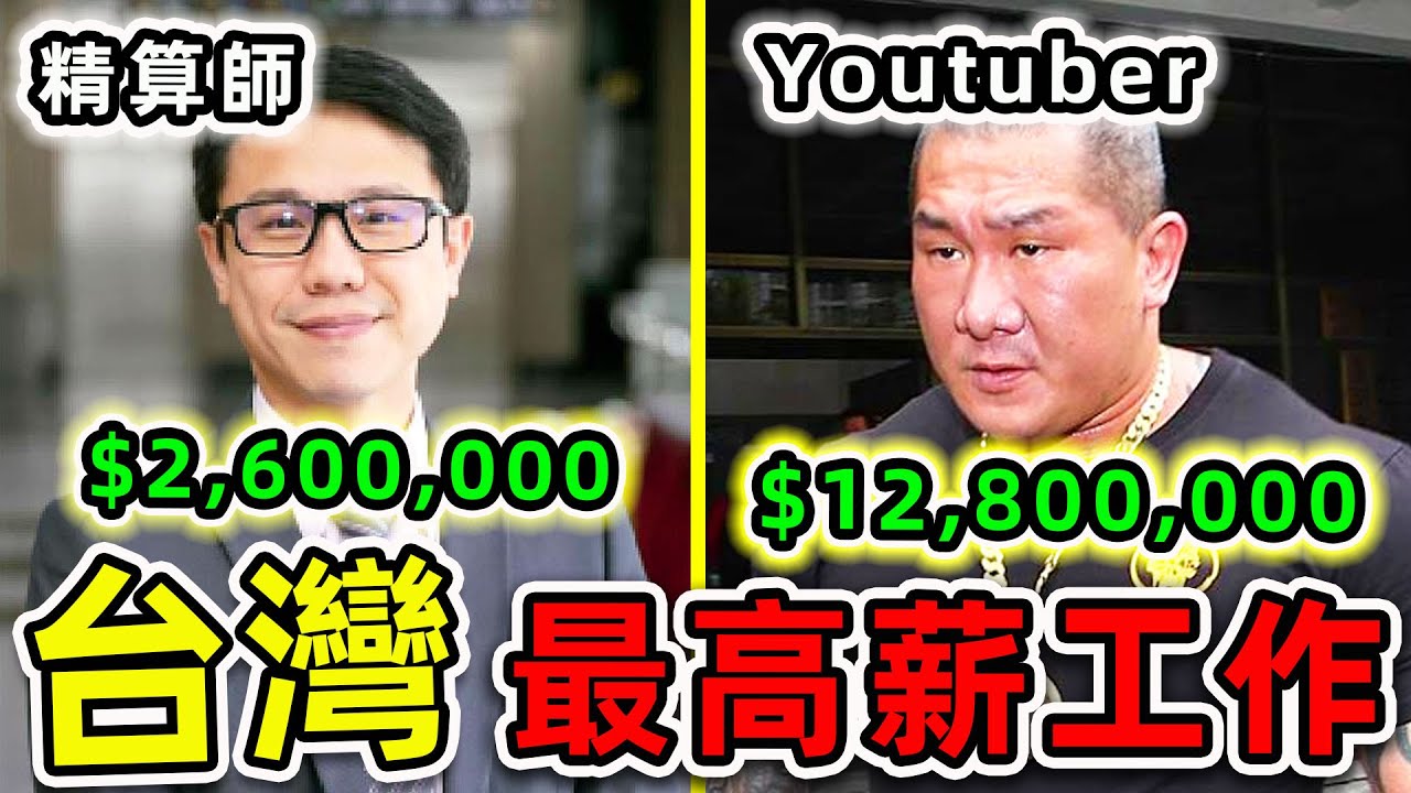 台灣“最高薪水”的10份工作！律師竟只排第6，Youtuber排第幾？第一名人均年薪高達380萬，你最想做哪個？|#世界之最top #世界之最 #出類拔萃 #腦洞大開 #top10 #台灣 #最貴工作