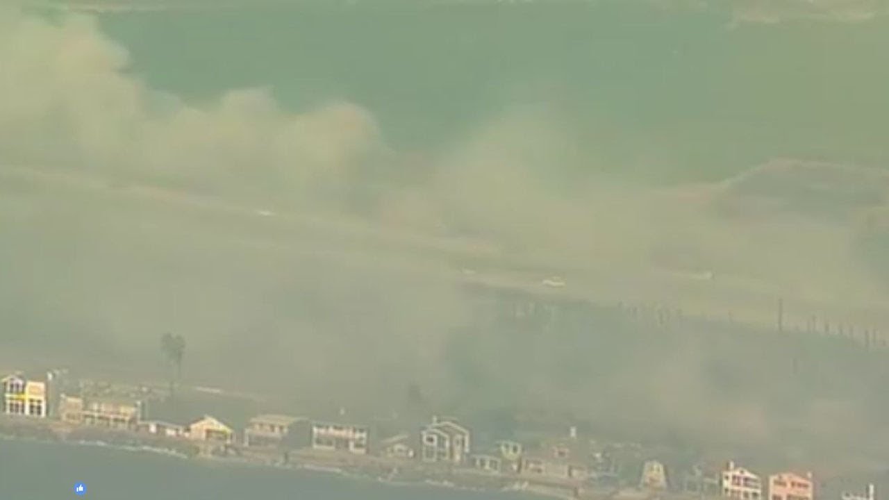 LIVE: Aerial view from Faria Beach, Ventura County.