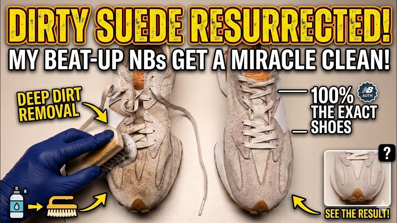 Clean With Me: How to Clean Suede Sneakers Real Time