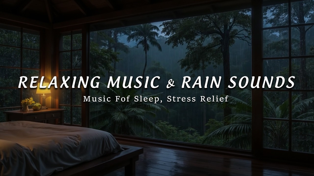 Piano Music with Rain Sounds for Sleep – Stress Relief, Insomnia Aid, and Deep Relaxation