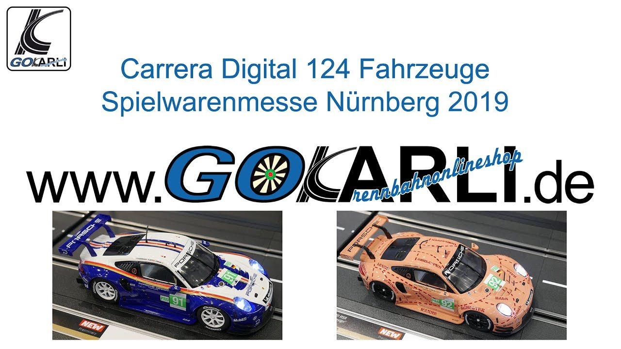 Carrera Spielwarenmesse 2019 Original Bilder der Carrera Digital 124 Fahrzeug Neuheiten 2019