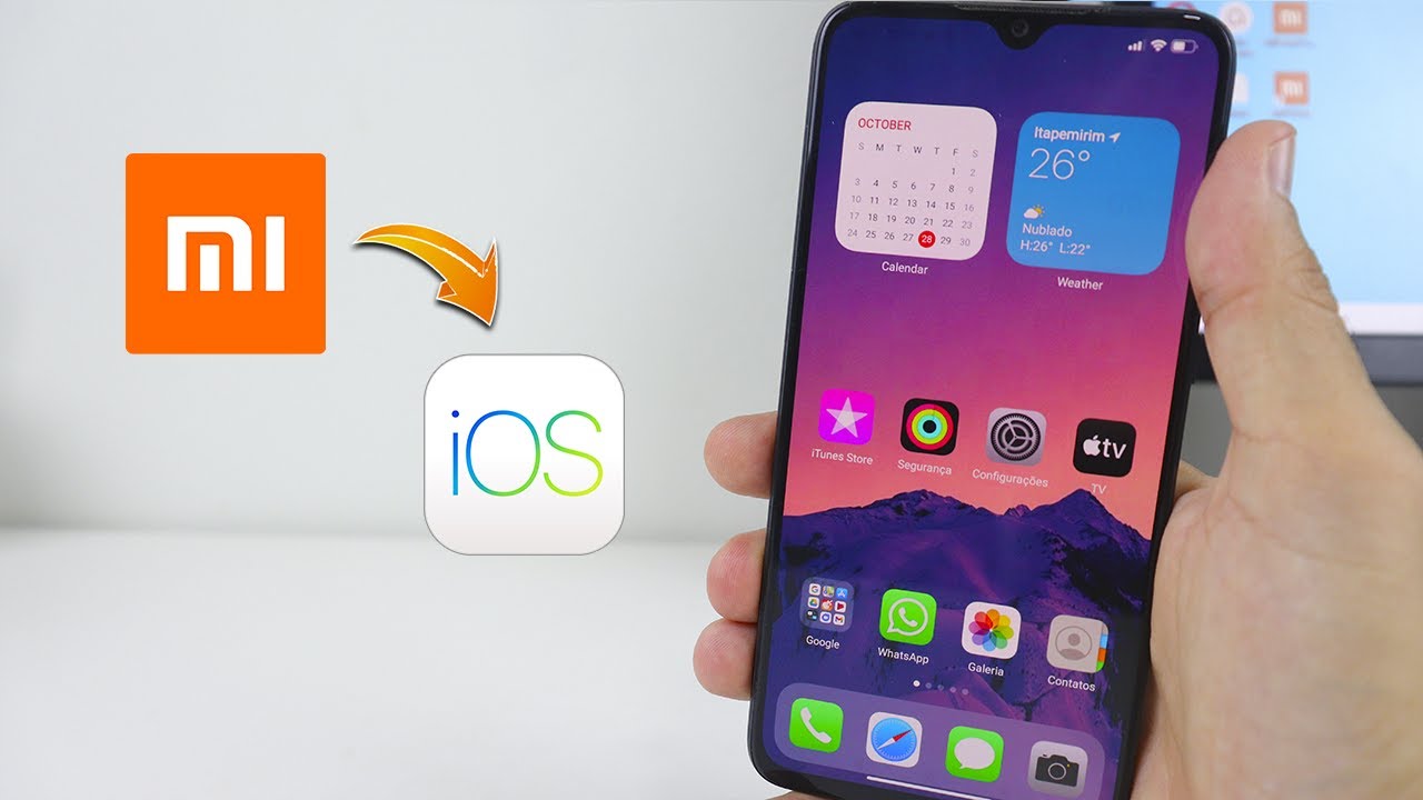 TRANSFORME SEU XIAOMI EM UM IPHONE 13 PRO! DEIXAR O ANDROID IGUAL iOS 14. (SEM  APPS)