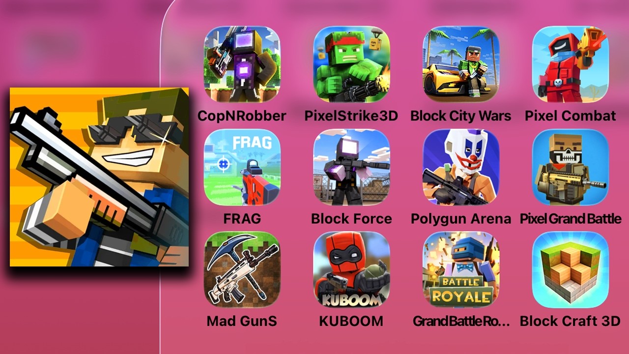Cops N Robbers: Pixel Craft Gun - iPad Pro Gameplay & Walkthrough - Game Review (iOS,Android)