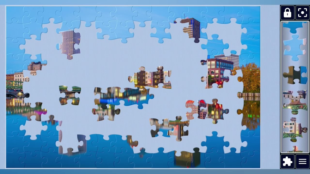 Rochester,New york,USA cityscape on the Genesee River🏙🗽//jigsaw puzzles Craft🧩//puzzlesArt🧩🧩//