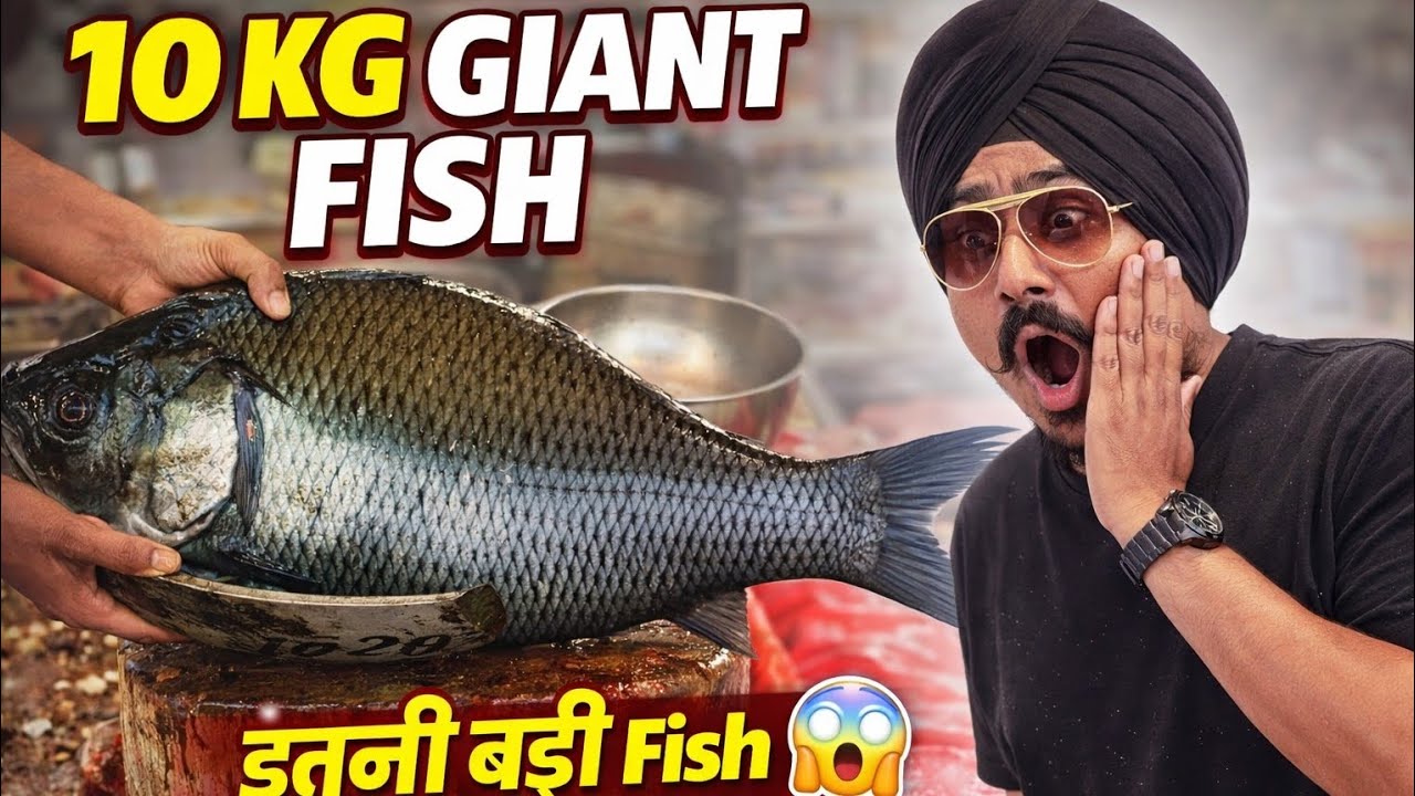 10 KG Giant Katla Fish Cutting 😱 | इतनी बड़ी मछली पहली बार देखी | Indian Fish Market