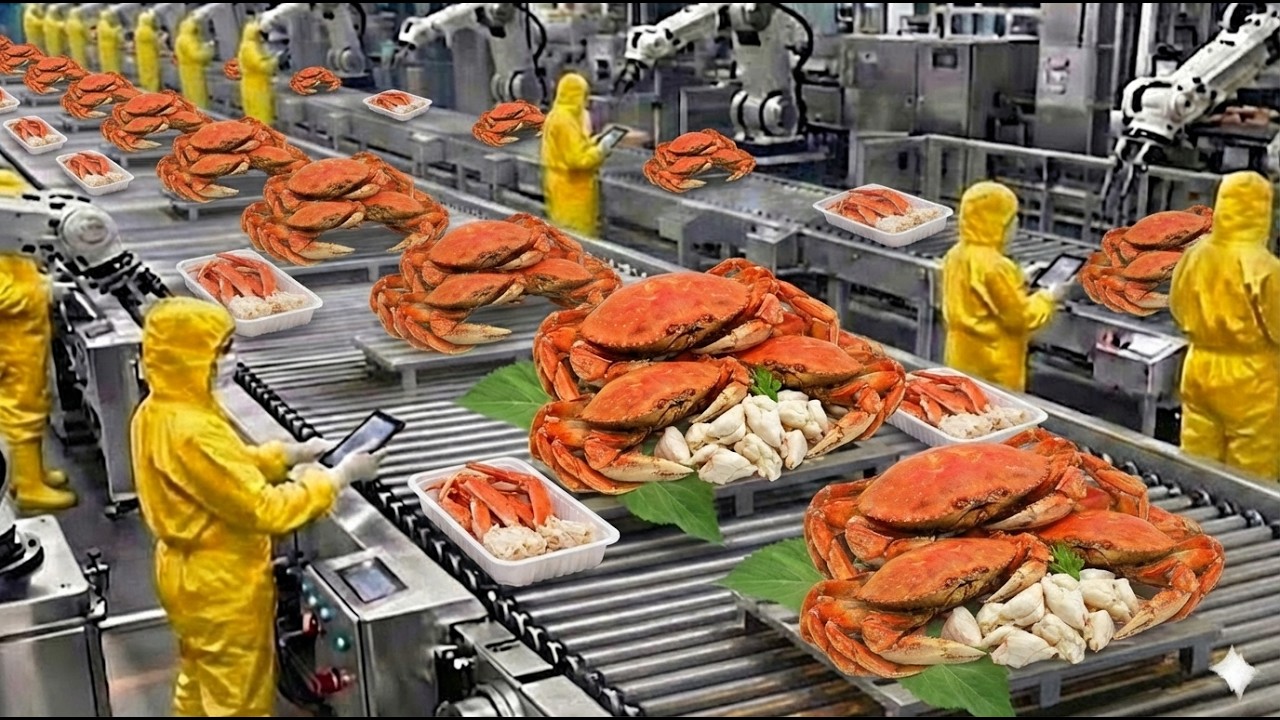 Inside a Crab Meat Factory . How Crabs Become Perfect Seafood