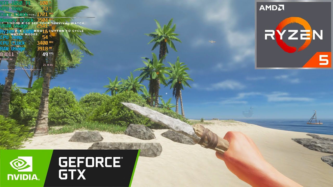 Stranded Deep GTX 1050 Ti Ultra Settings 1080p
