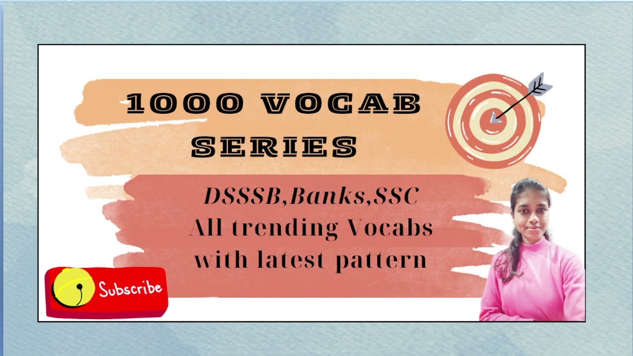 1000 vocab series for all competitive exam (DSSSB PRT)
