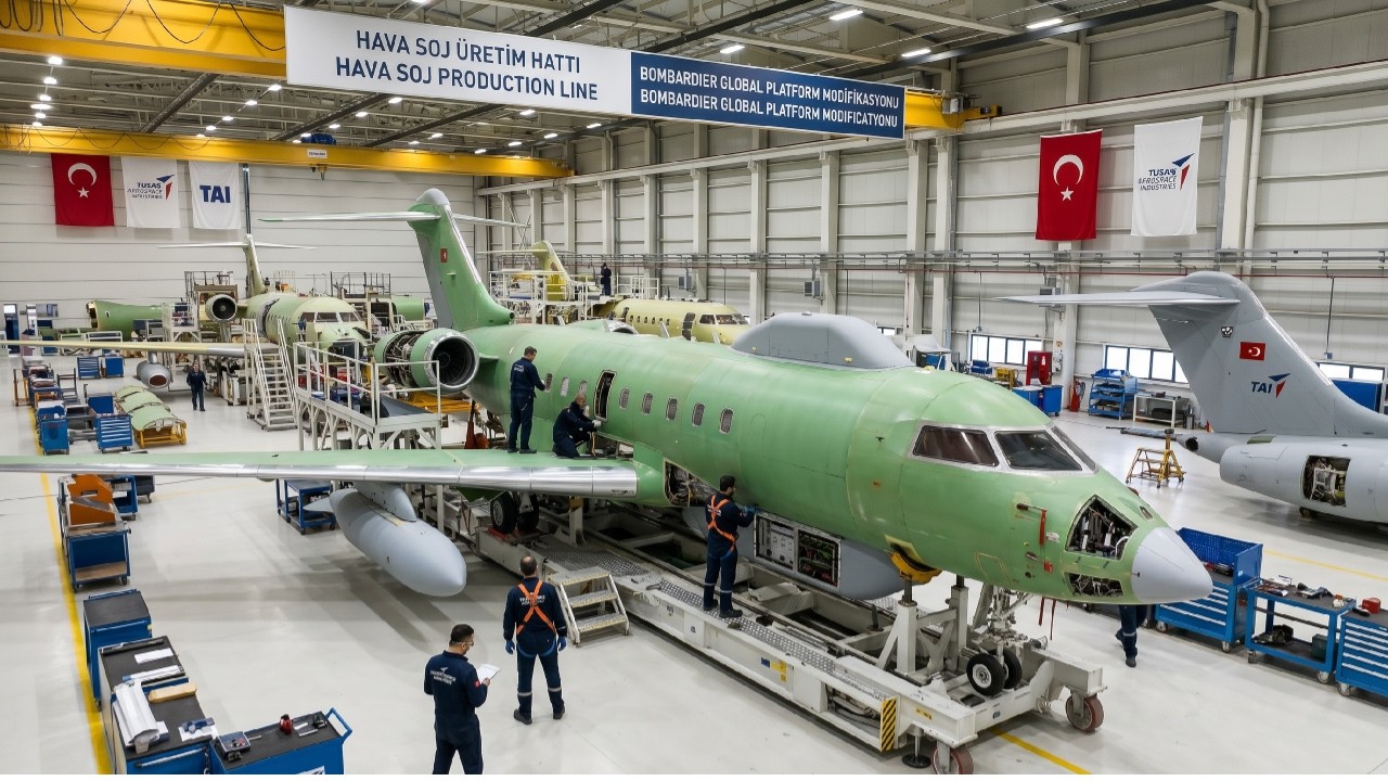 T&uuml;rkiye Officially Begins Production of Bombardier-Based Airborne Electronic Warfare Aircraft